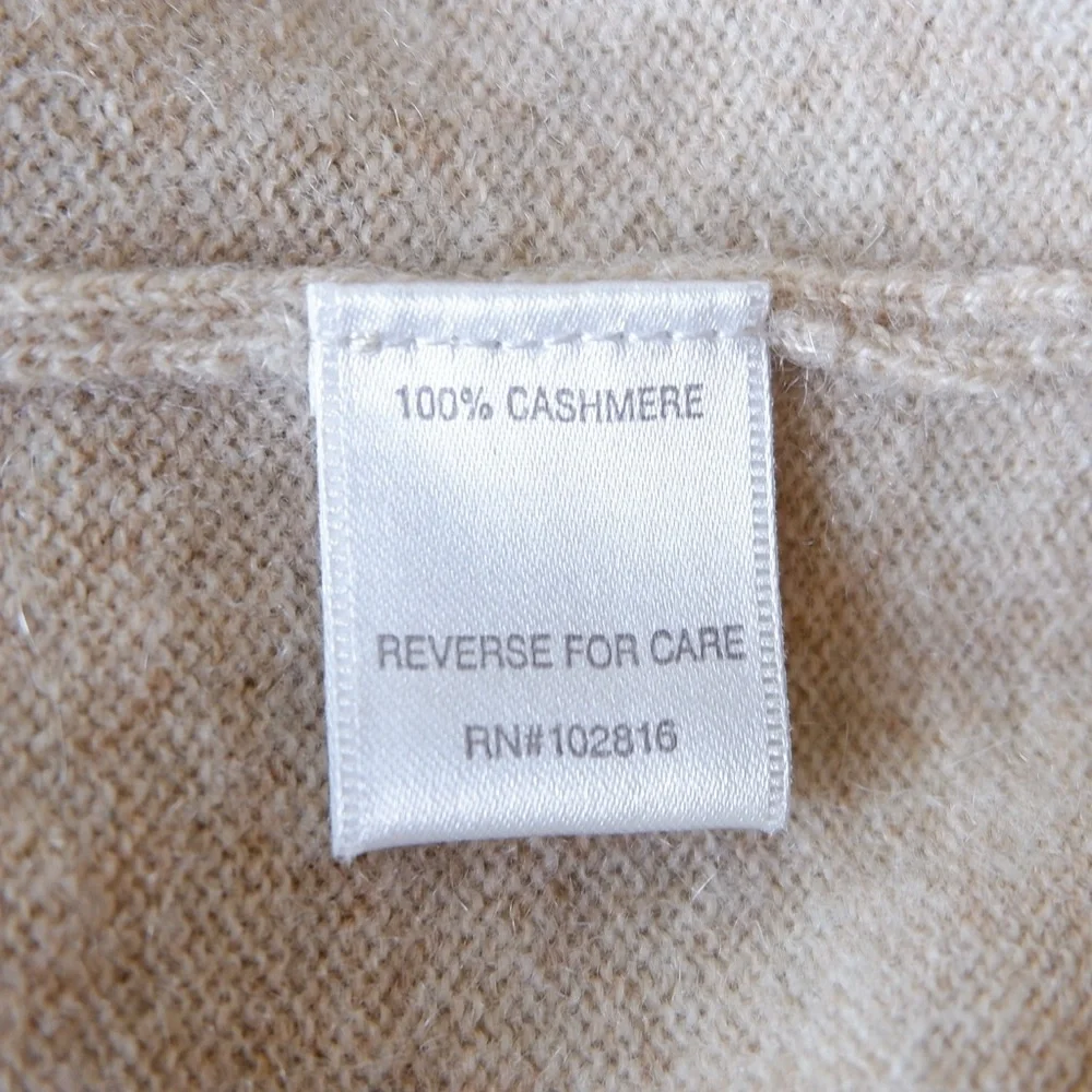 Garnet Hill Cashmere Cream Sweater | M - Picture 5 of 5